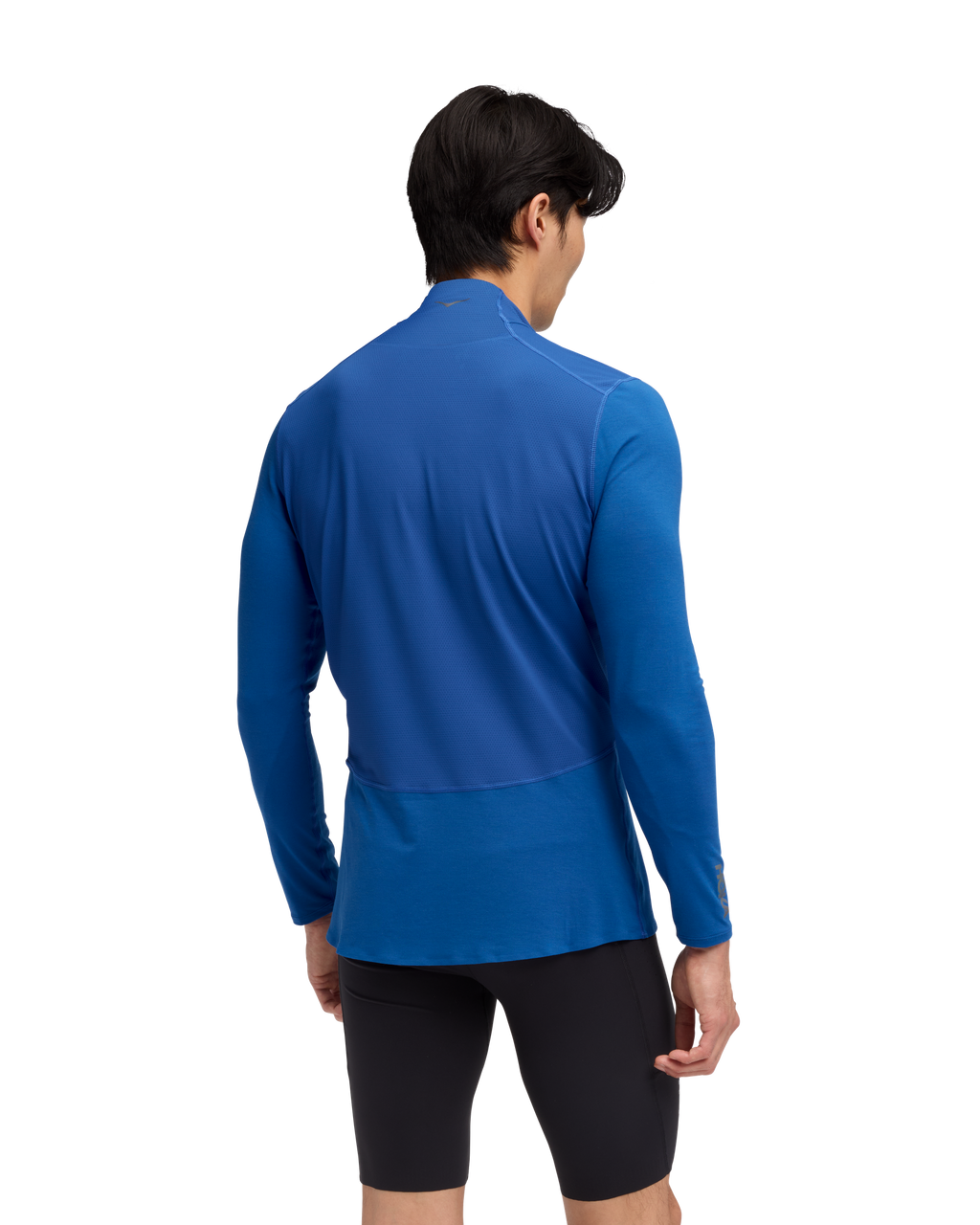 HOKA Skybreeze Long Sleeve Zip Hombre Ultramarine — vista medial