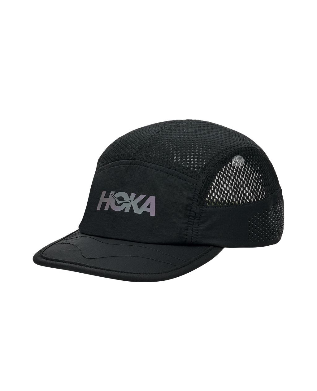 HOKA Trail Run Hat Unisex Black — vista lateral