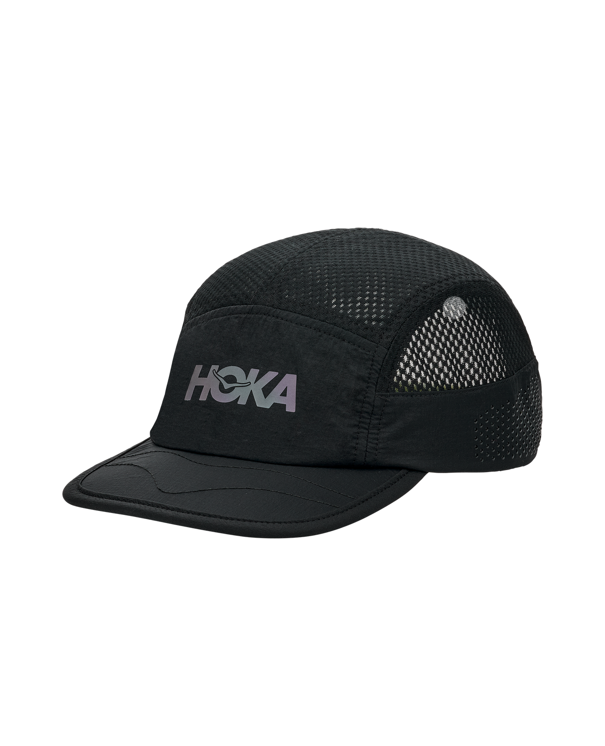 HOKA Trail Run Hat Unisex Black — vista lateral