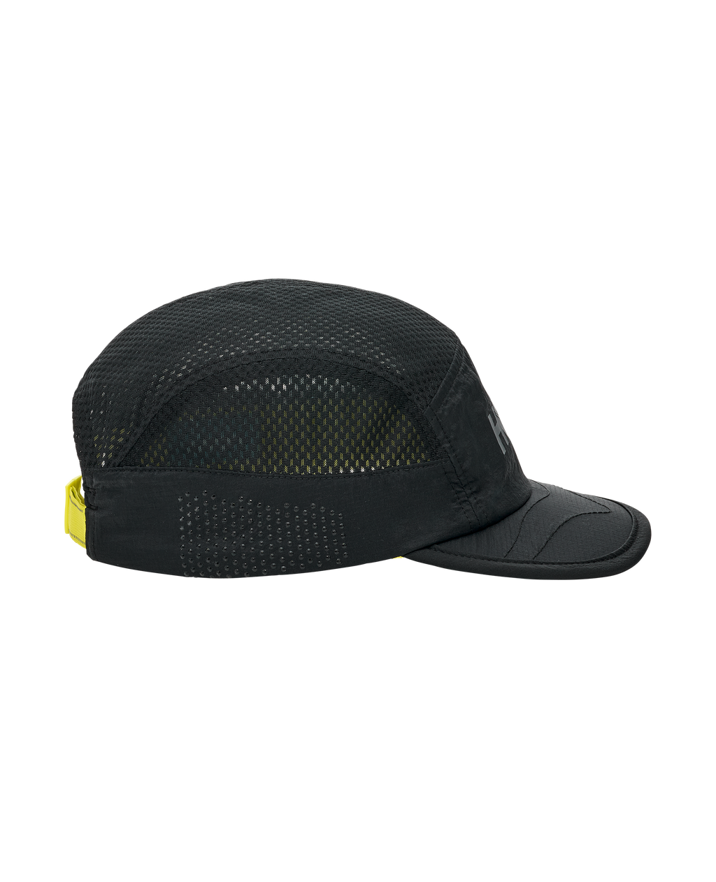 HOKA Trail Run Hat Unisex Black — vista tres cuartos