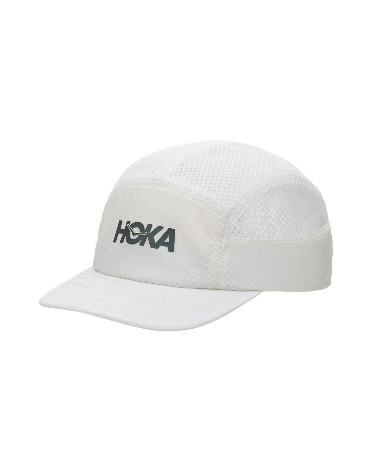 HOKA Trail Run Hat Unisex White — vista lateral