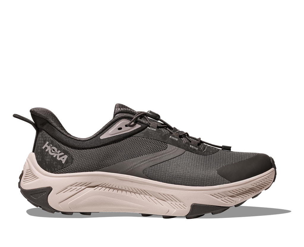 HOKA Transport 2 Hombre Gravel / Stucco — vista lateral