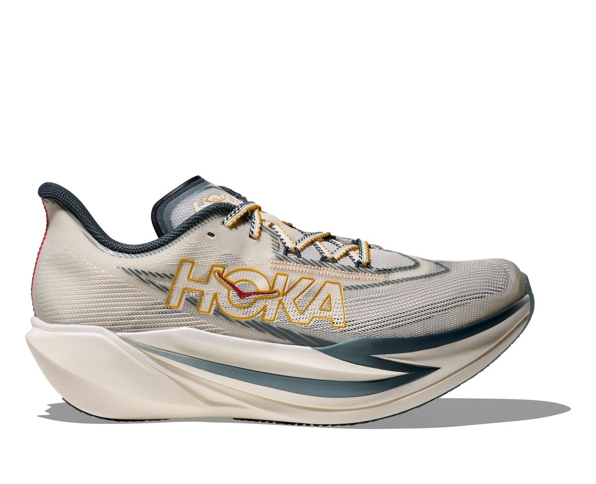 HOKA Cielo X1 3.0 Unisex Alabaster / Yellow Gold — vista lateral