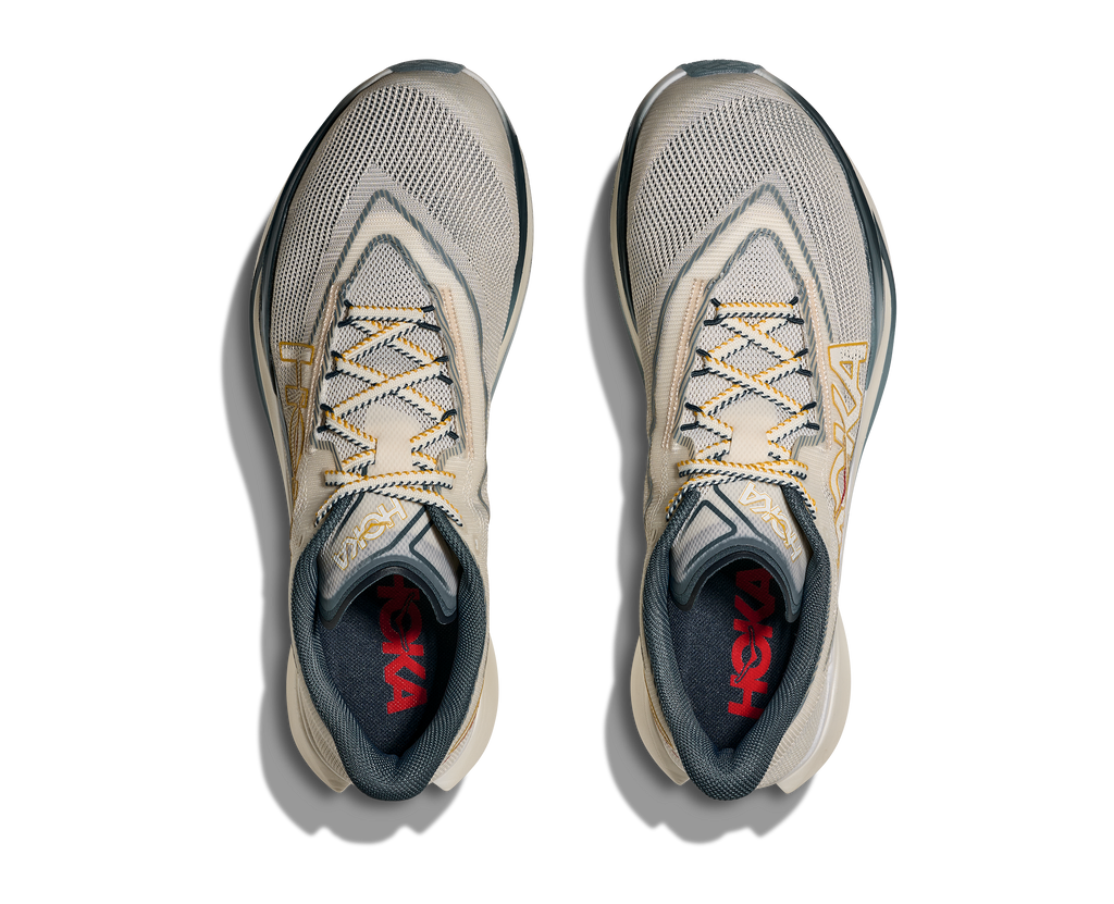 HOKA Cielo X1 3.0 Unisex Alabaster / Yellow Gold — vista medial