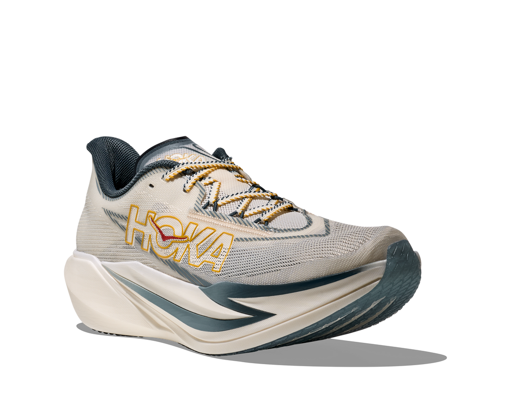 HOKA Cielo X1 3.0 Unisex Alabaster / Yellow Gold — vista trasera