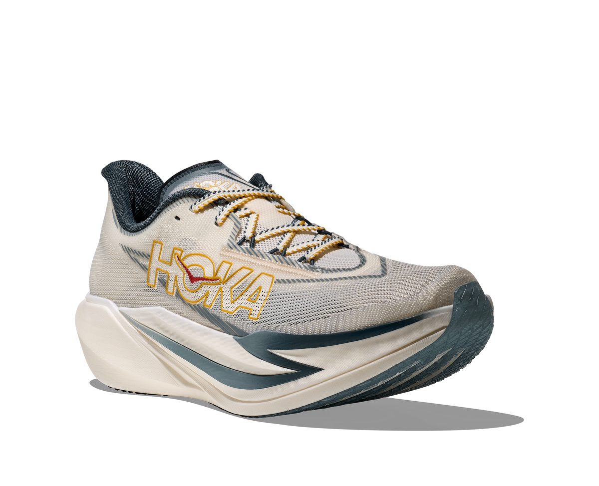 HOKA Cielo X1 3.0 Unisex Alabaster / Yellow Gold — vista trasera