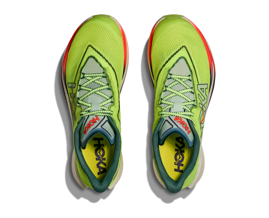 HOKA Cielo X1 3.0 Unisex Neon Yuzu / Thyme — vista medial