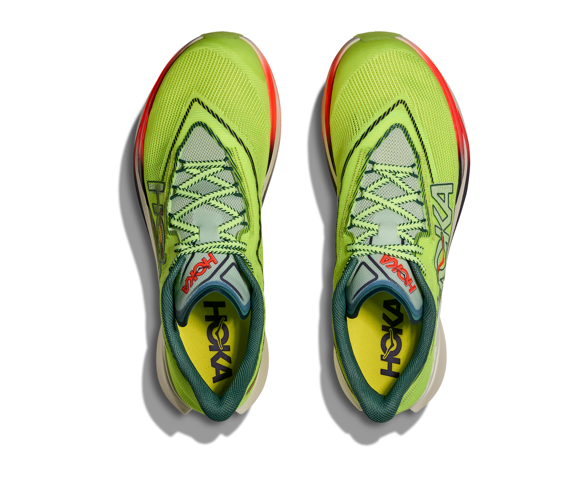 HOKA Cielo X1 3.0 Unisex Neon Yuzu / Thyme — vista medial