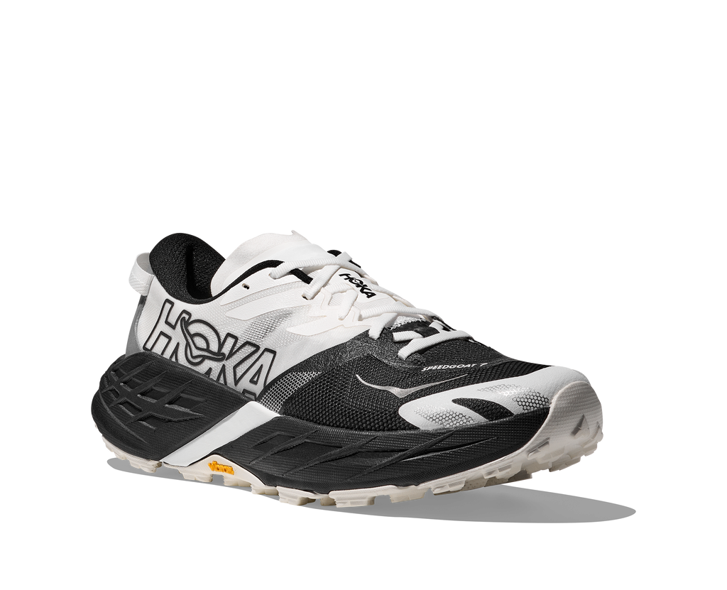 HOKA Speedgoat 7 Mujer Black / White — vista trasera