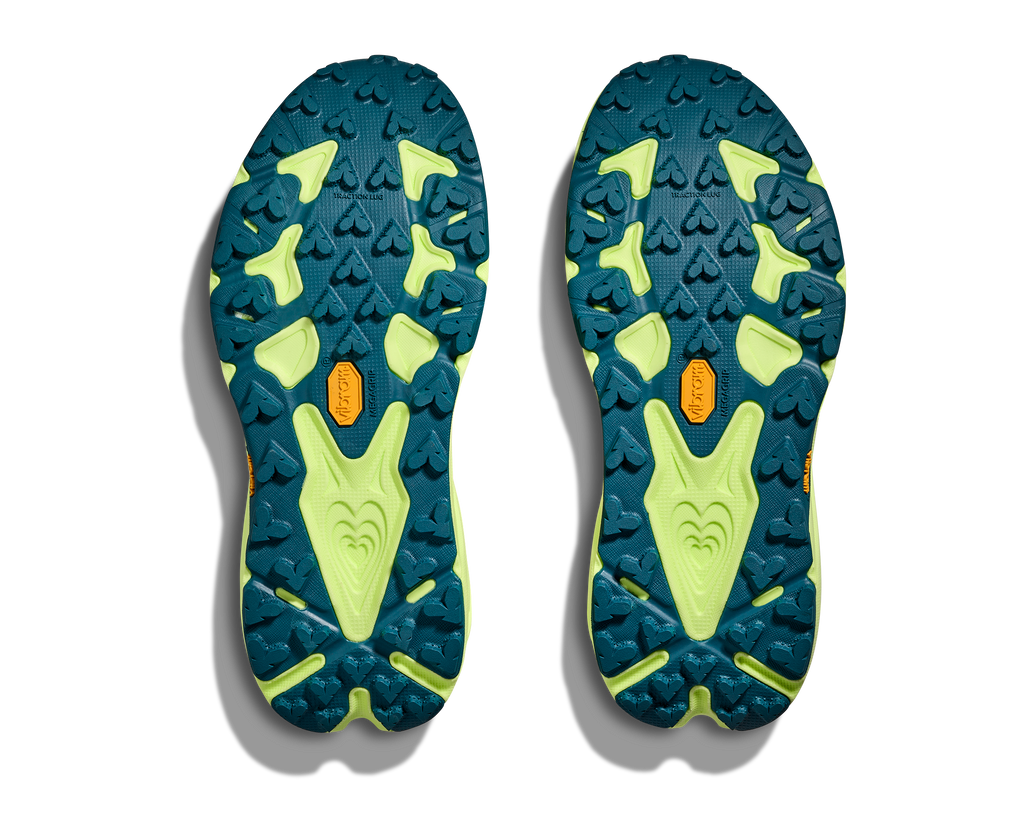 HOKA Speedgoat 7 Mujer Persimmon / Neon Yuzu — suela