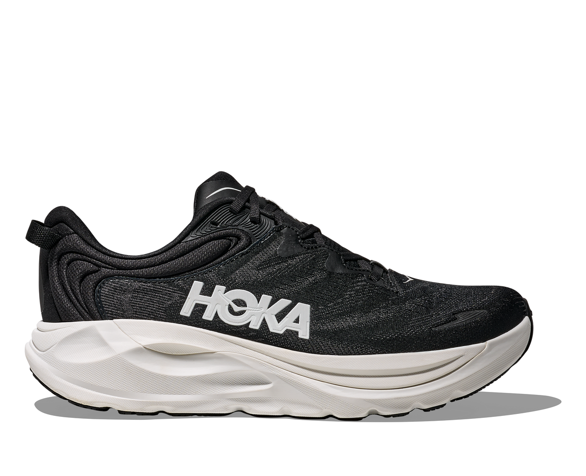 HOKA Gaviota 6 Hombre Black / White — vista lateral