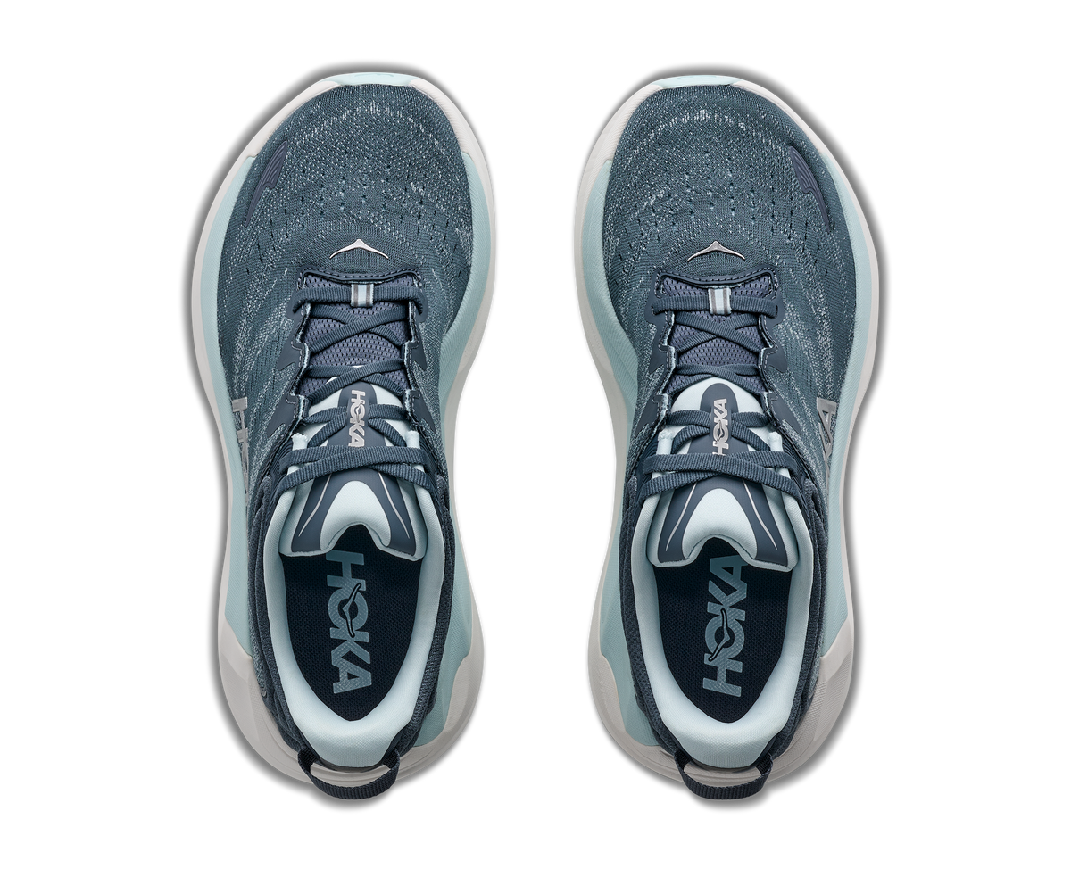 HOKA Gaviota 6 Mujer Faded Navy / Glimmering Blue — vista medial