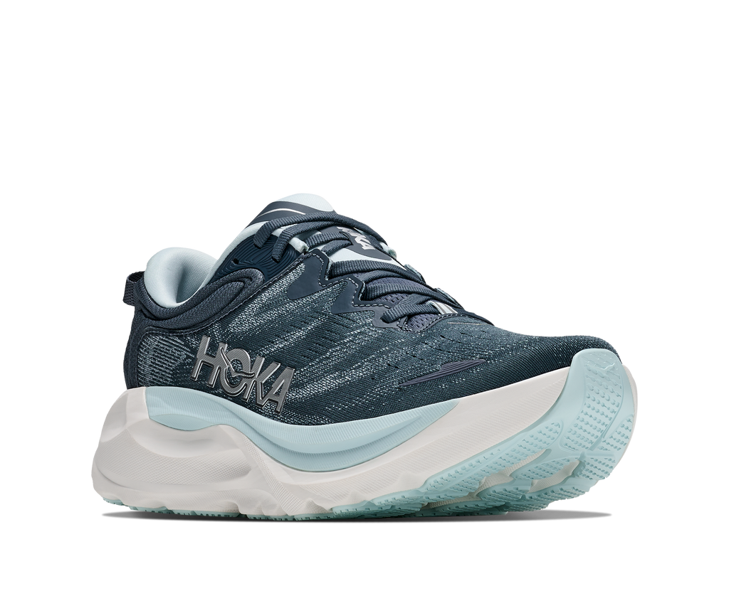 HOKA Gaviota 6 Mujer Faded Navy / Glimmering Blue — vista trasera