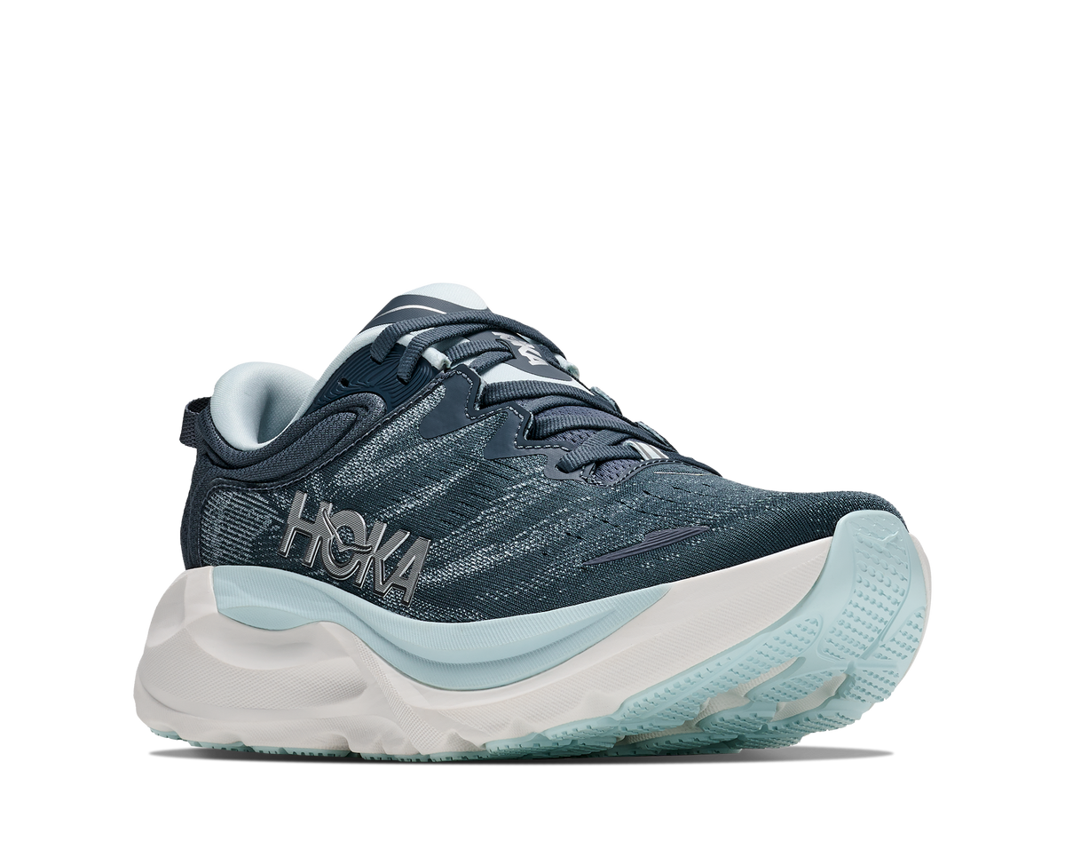 HOKA Gaviota 6 Mujer Faded Navy / Glimmering Blue — vista trasera