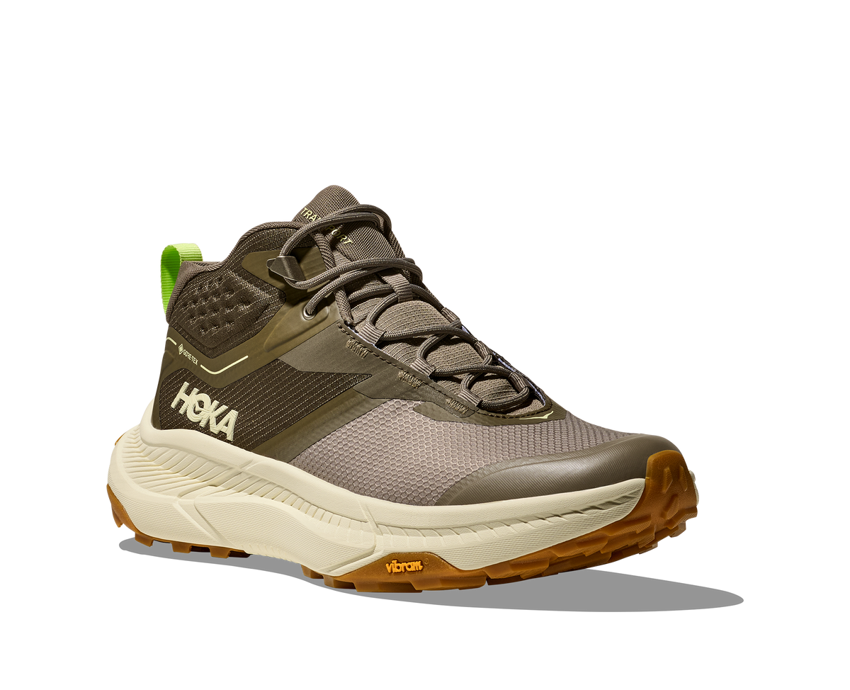 HOKA Transport Hike GTX Hombre Light Roast / Eggshell — vista trasera