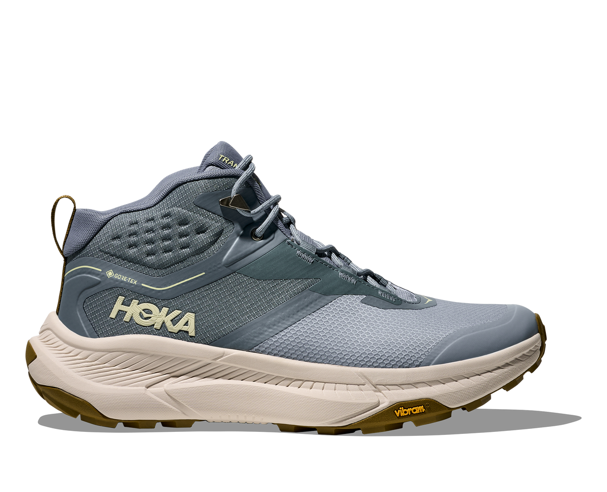 HOKA Transport Hike GTX Hombre Slate Blue / Stucco — vista lateral