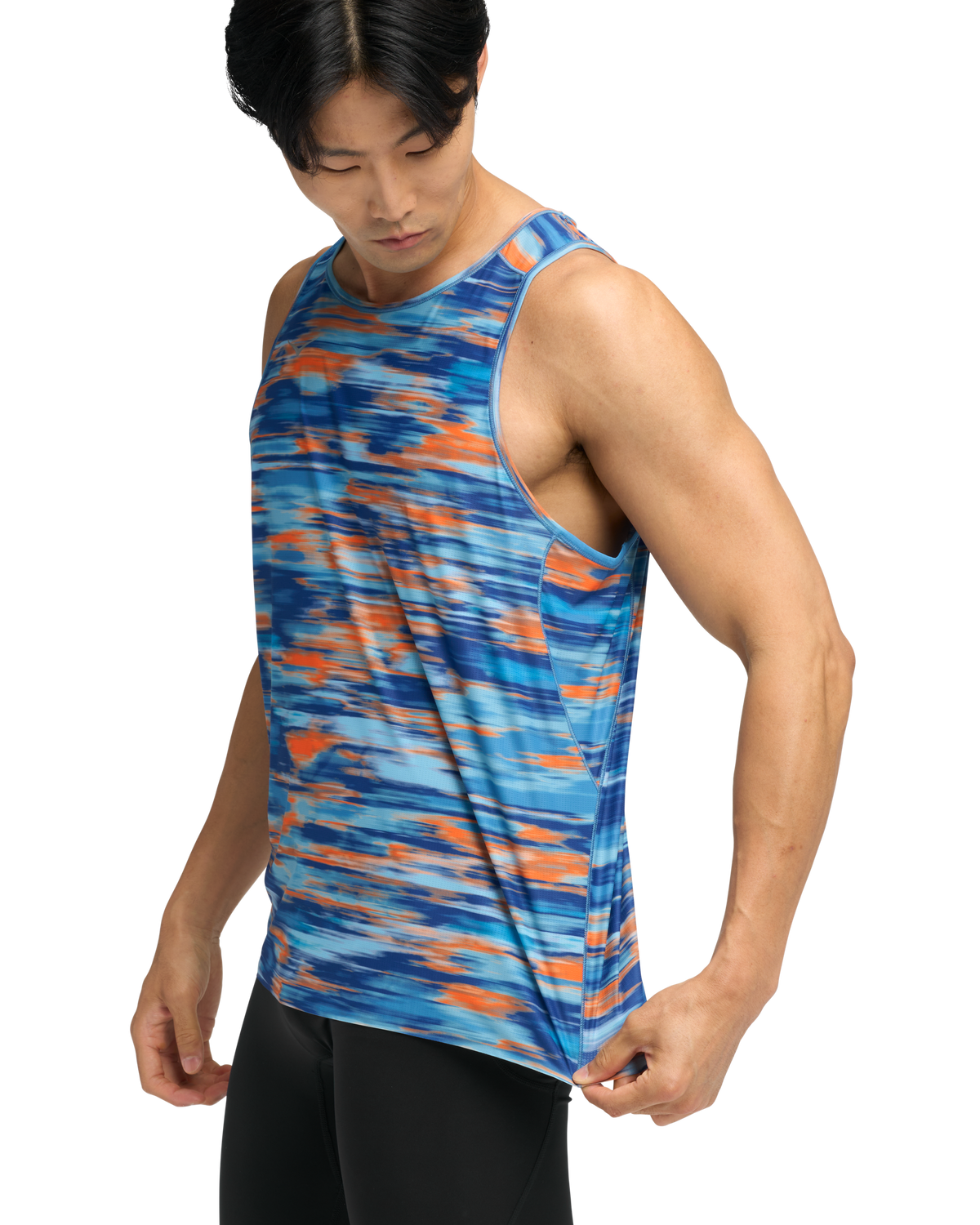 HOKA Airolite Tank 2.0 Hombre Blue Blurr — vista tres cuartos