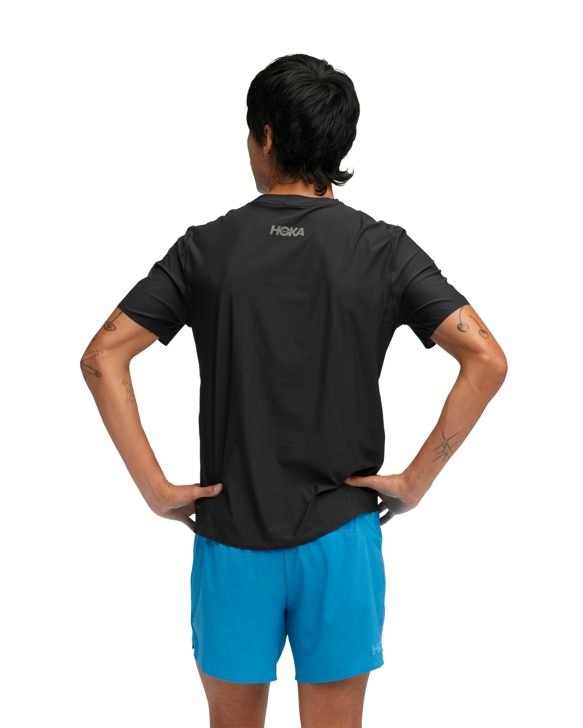 HOKA Airolite Short Sleeve 2.0 Hombre Black — vista medial