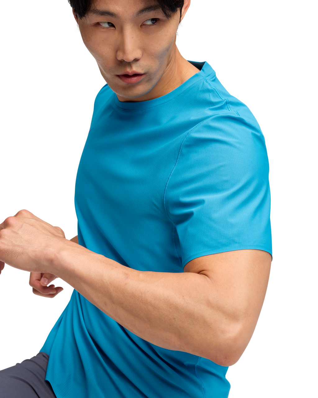 HOKA Airolite Short Sleeve 2.0 Hombre HOKA Blue — vista tres cuartos