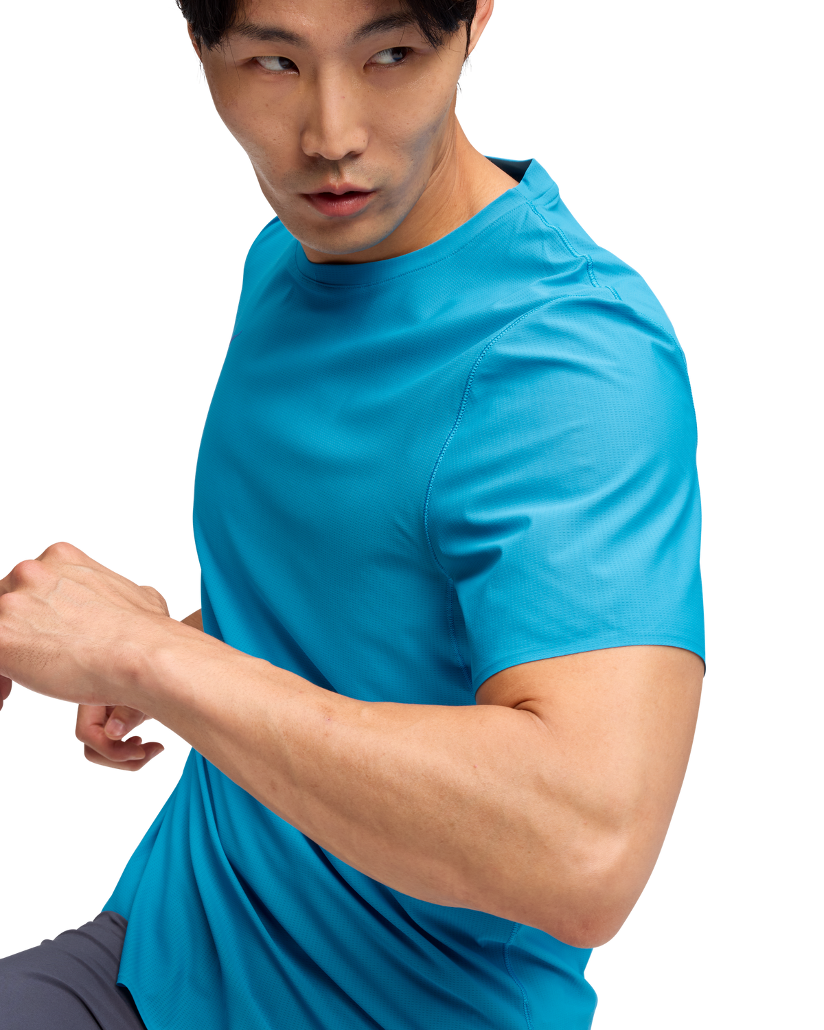 HOKA Airolite Short Sleeve 2.0 Hombre HOKA Blue — vista tres cuartos