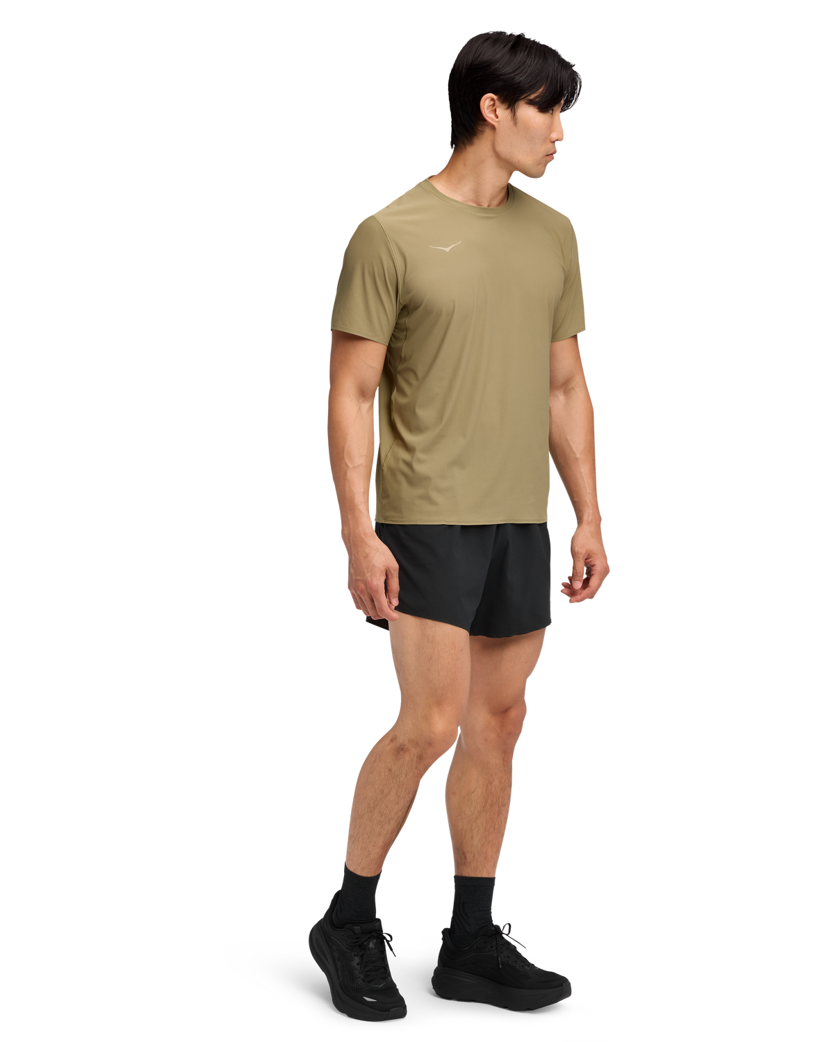 HOKA Airolite Short Sleeve 2.0 Hombre Wild Mushroom — vista frontal