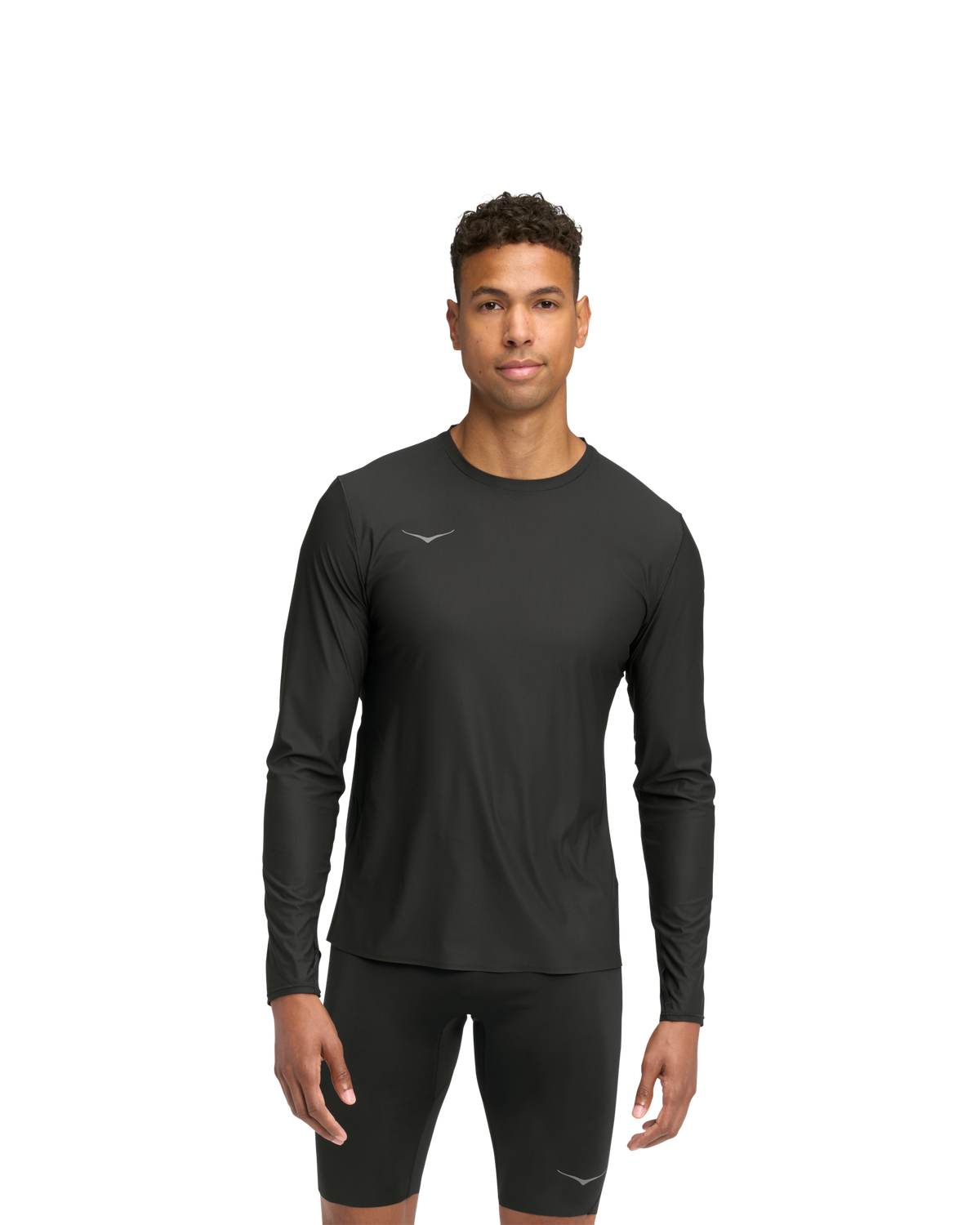 HOKA Airolite Long Sleeve 2.0 Hombre Black — vista lateral