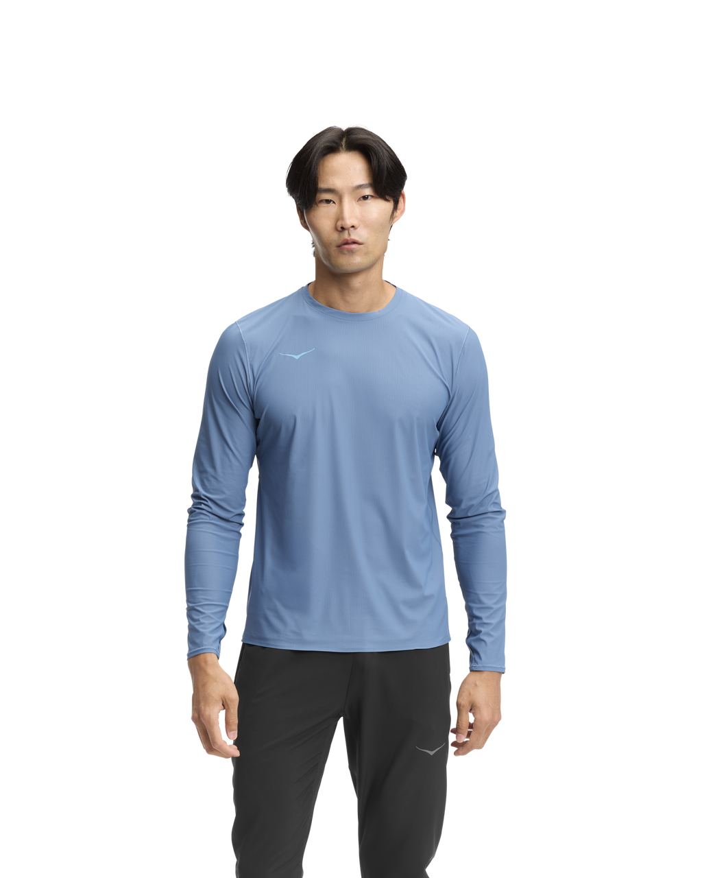 HOKA Airolite Long Sleeve 2.0 Hombre Foggy Night — vista lateral