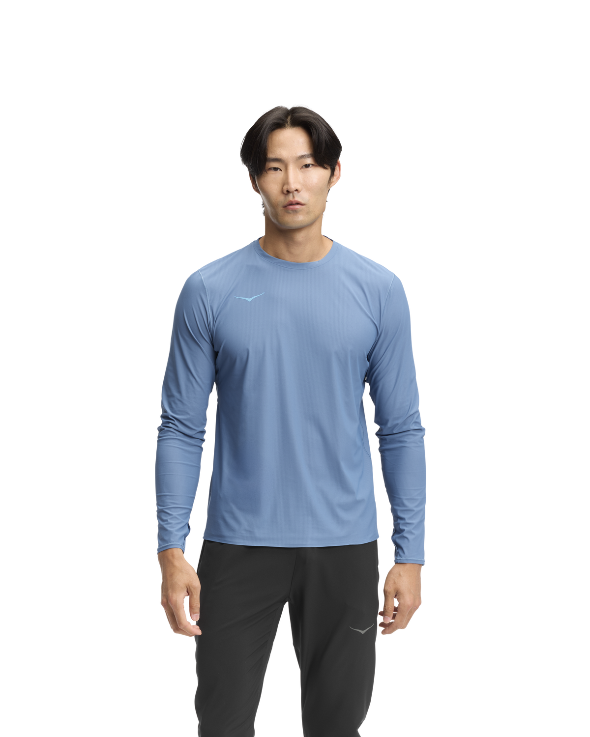 HOKA Airolite Long Sleeve 2.0 Hombre Foggy Night — vista lateral