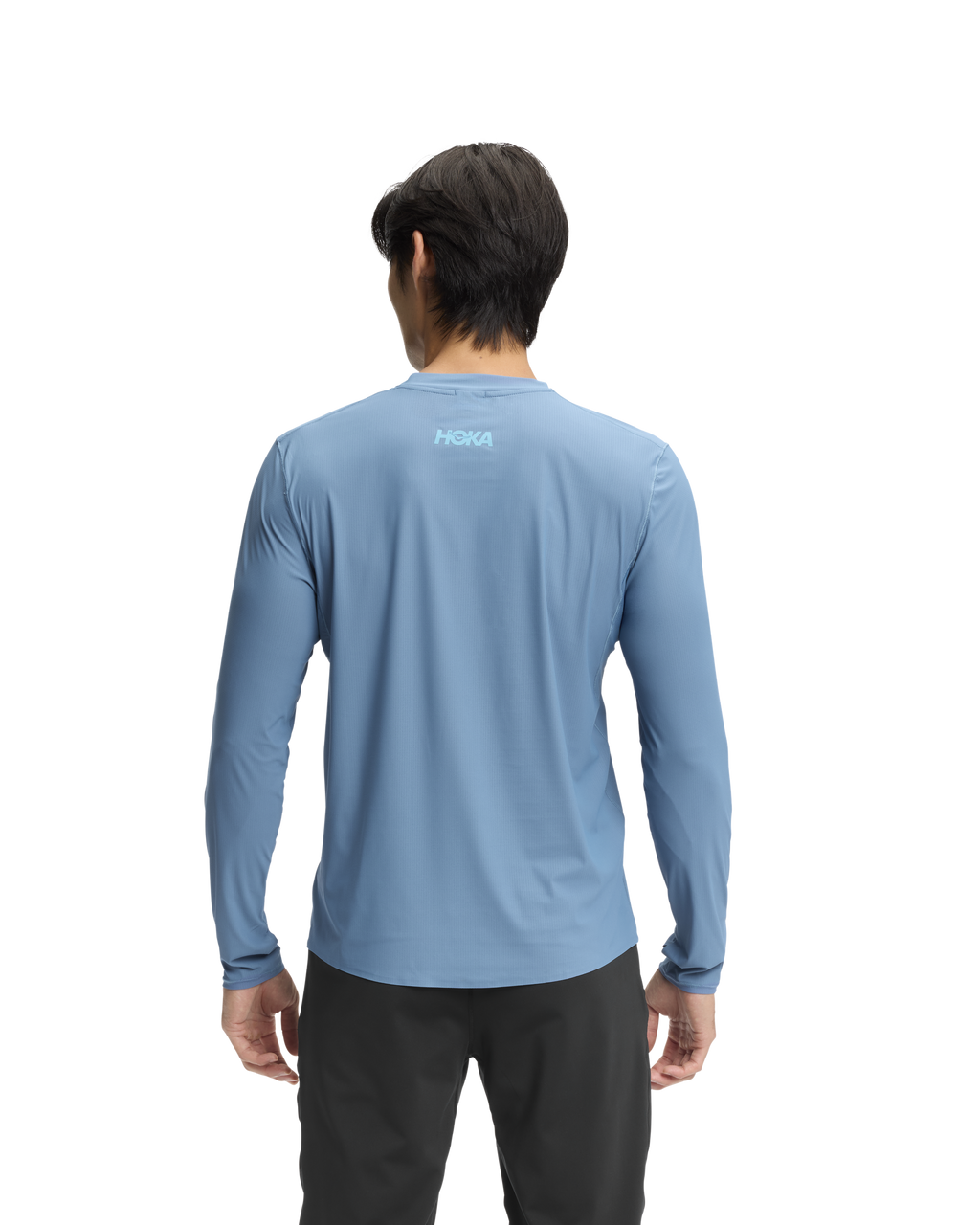 HOKA Airolite Long Sleeve 2.0 Hombre Foggy Night — vista medial