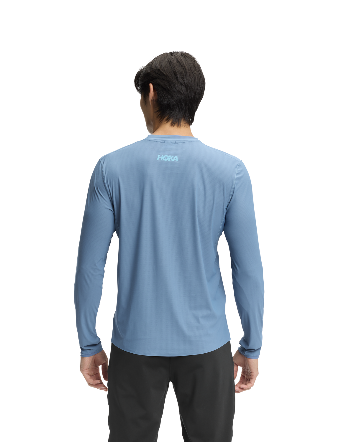 HOKA Airolite Long Sleeve 2.0 Hombre Foggy Night — vista medial