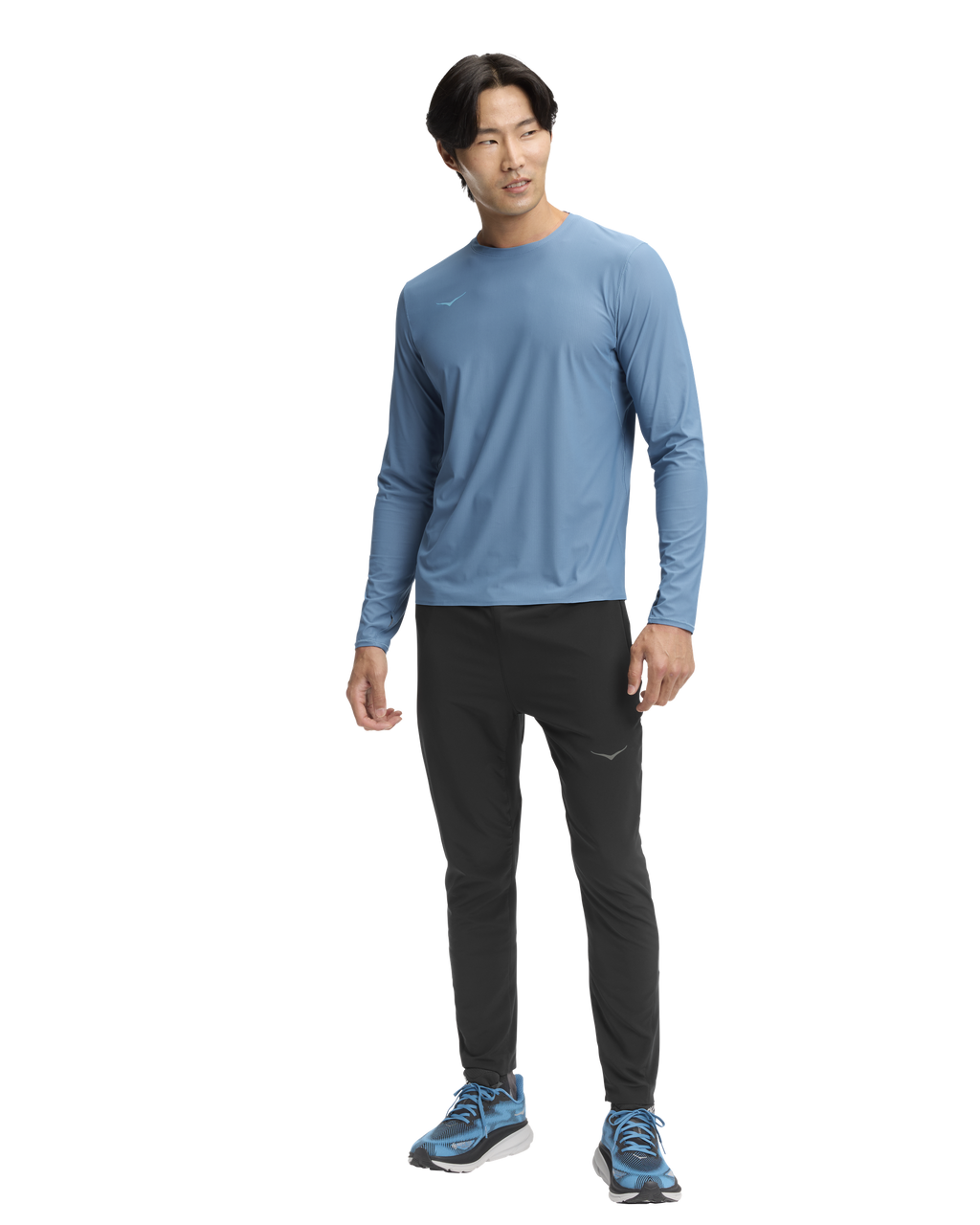 HOKA Airolite Long Sleeve 2.0 Hombre Foggy Night — vista frontal