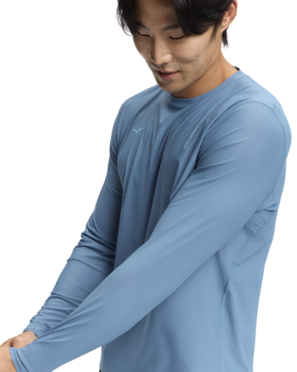 HOKA Airolite Long Sleeve 2.0 Hombre Foggy Night — vista tres cuartos