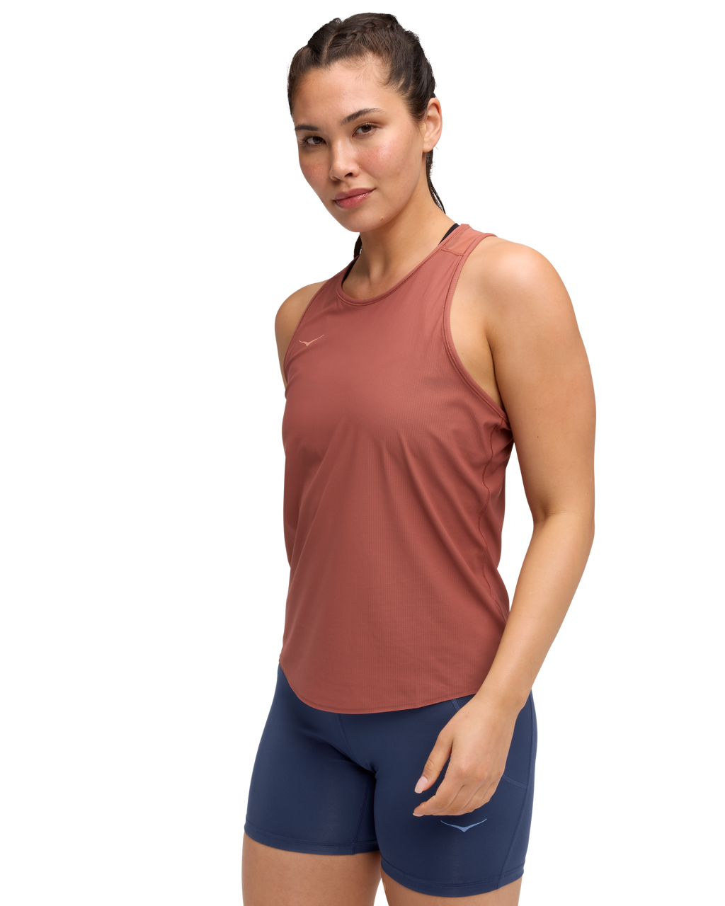 HOKA Airolite Tank 2.0 Mujer Rouge — vista tres cuartos