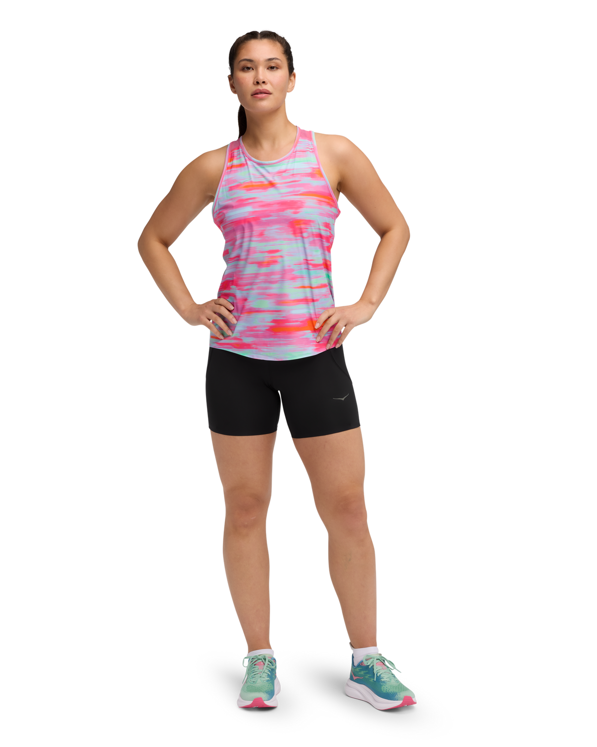 HOKA Airolite Tank 2.0 Mujer Pink Blurr — vista frontal