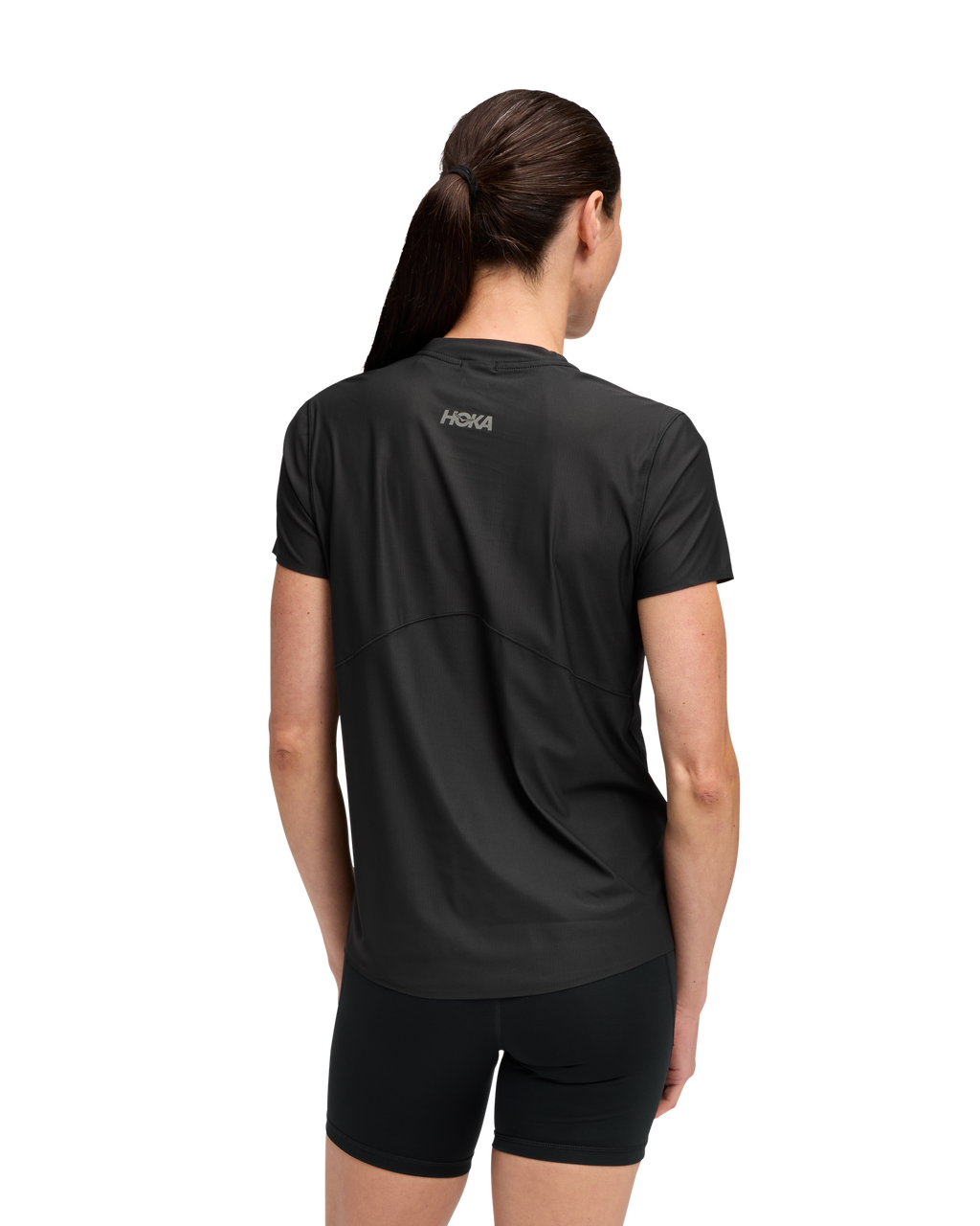 HOKA Airolite Short Sleeve 2.0 Mujer Black — vista medial