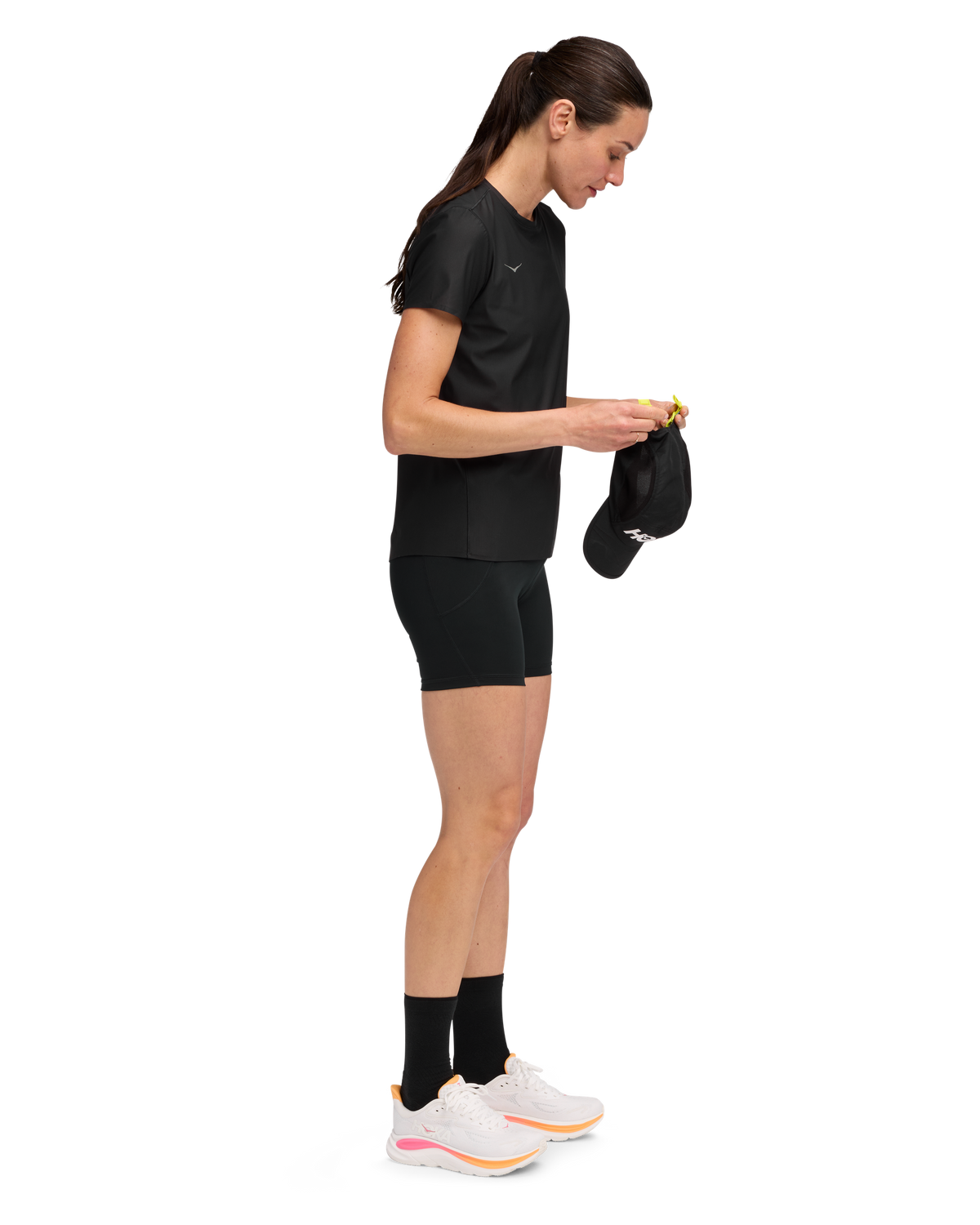 HOKA Airolite Short Sleeve 2.0 Mujer Black — vista frontal