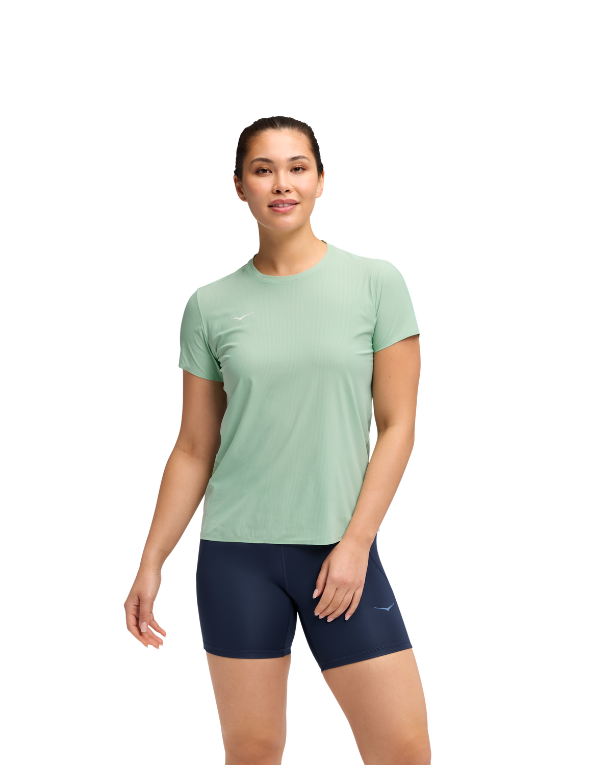HOKA Airolite Short Sleeve 2.0 Mujer Jadeite — vista lateral