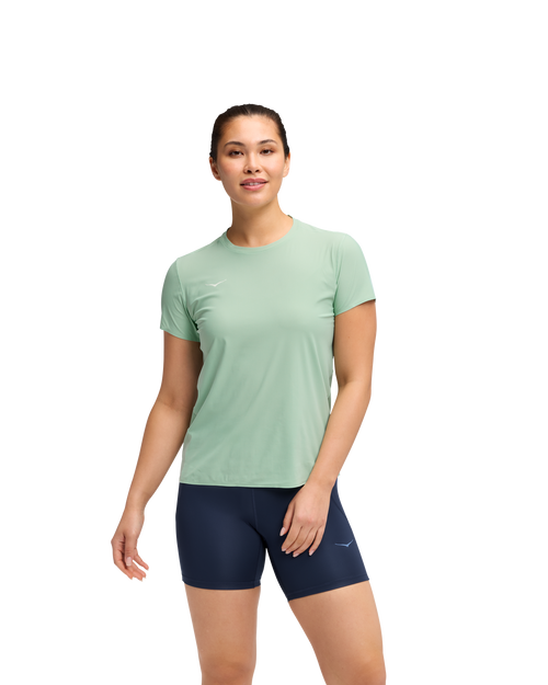 HOKA Airolite Short Sleeve 2.0 Mujer Jadeite — vista lateral
