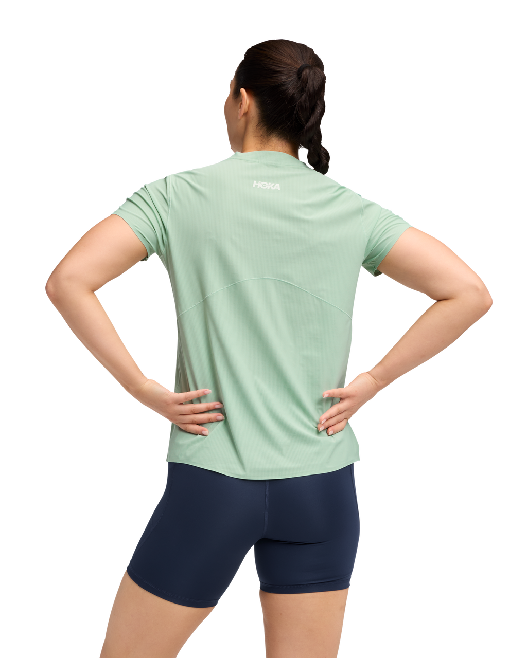 HOKA Airolite Short Sleeve 2.0 Mujer Jadeite — vista medial