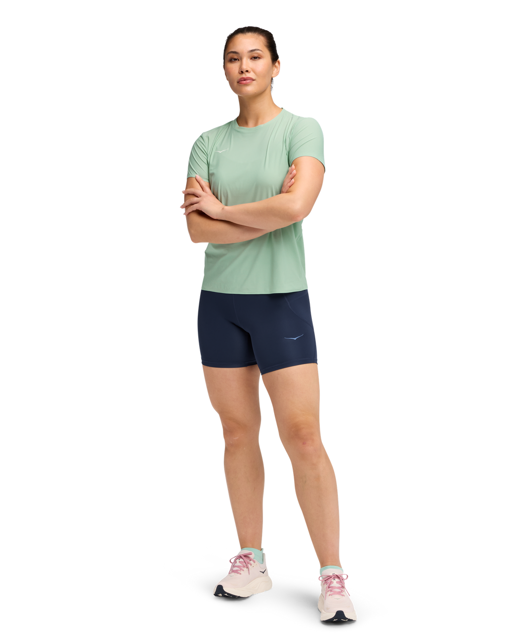 HOKA Airolite Short Sleeve 2.0 Mujer Jadeite — vista frontal