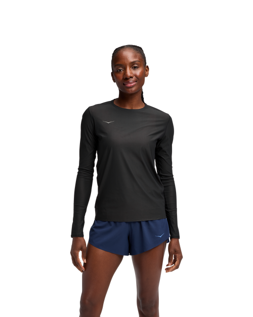 HOKA Airolite Long Sleeve 2.0 Mujer Black — vista lateral