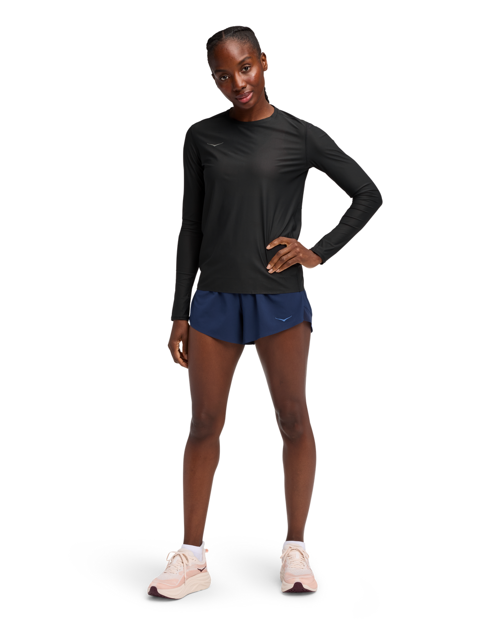 HOKA Airolite Long Sleeve 2.0 Mujer Black — vista frontal