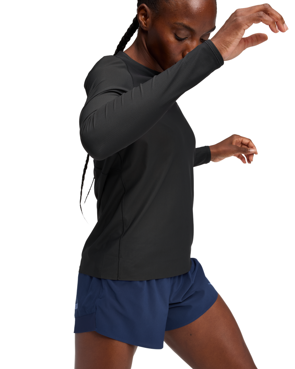 HOKA Airolite Long Sleeve 2.0 Mujer Black — vista tres cuartos