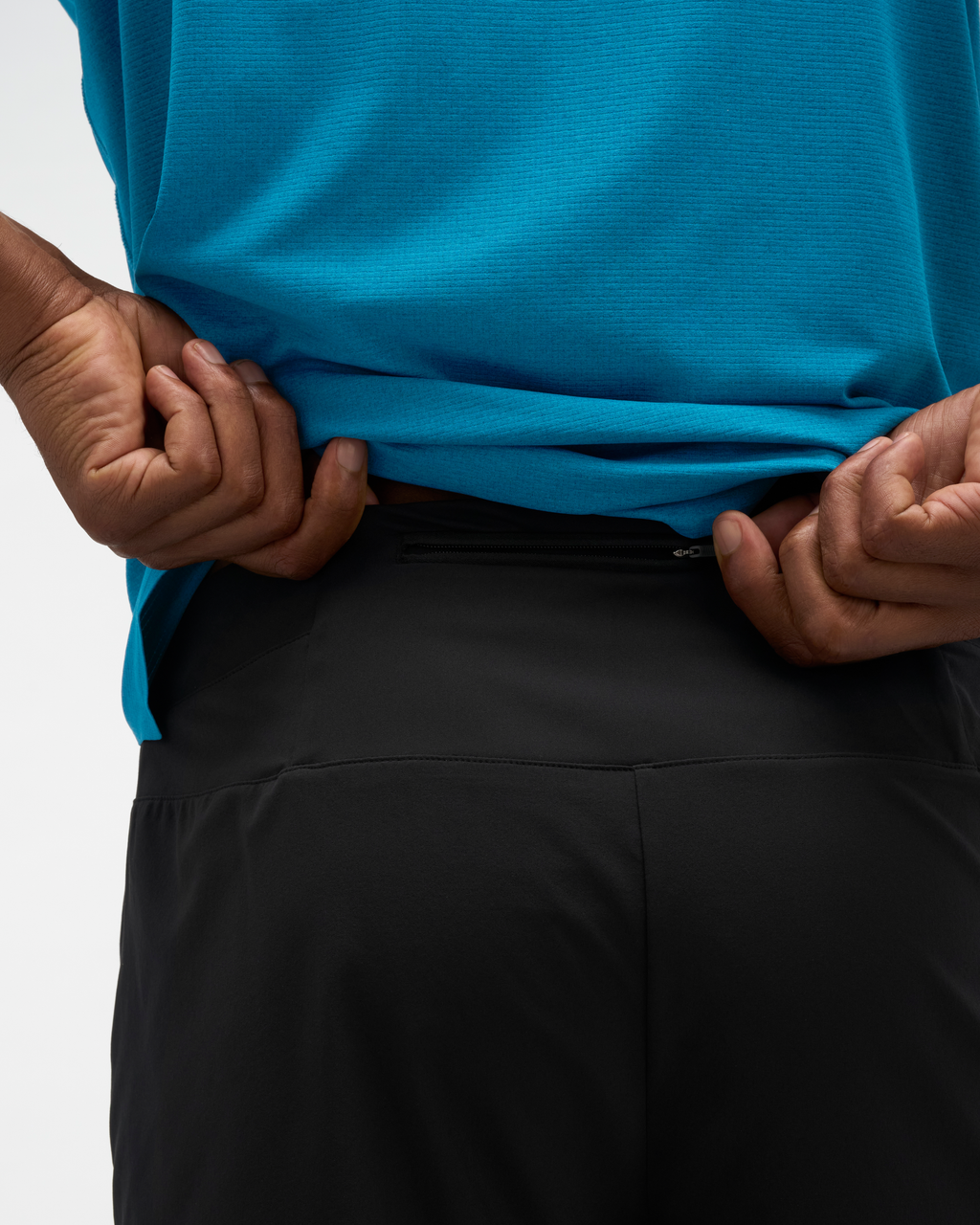 HOKA Glide Short 5'' Brief Hombre Black — vista frontal