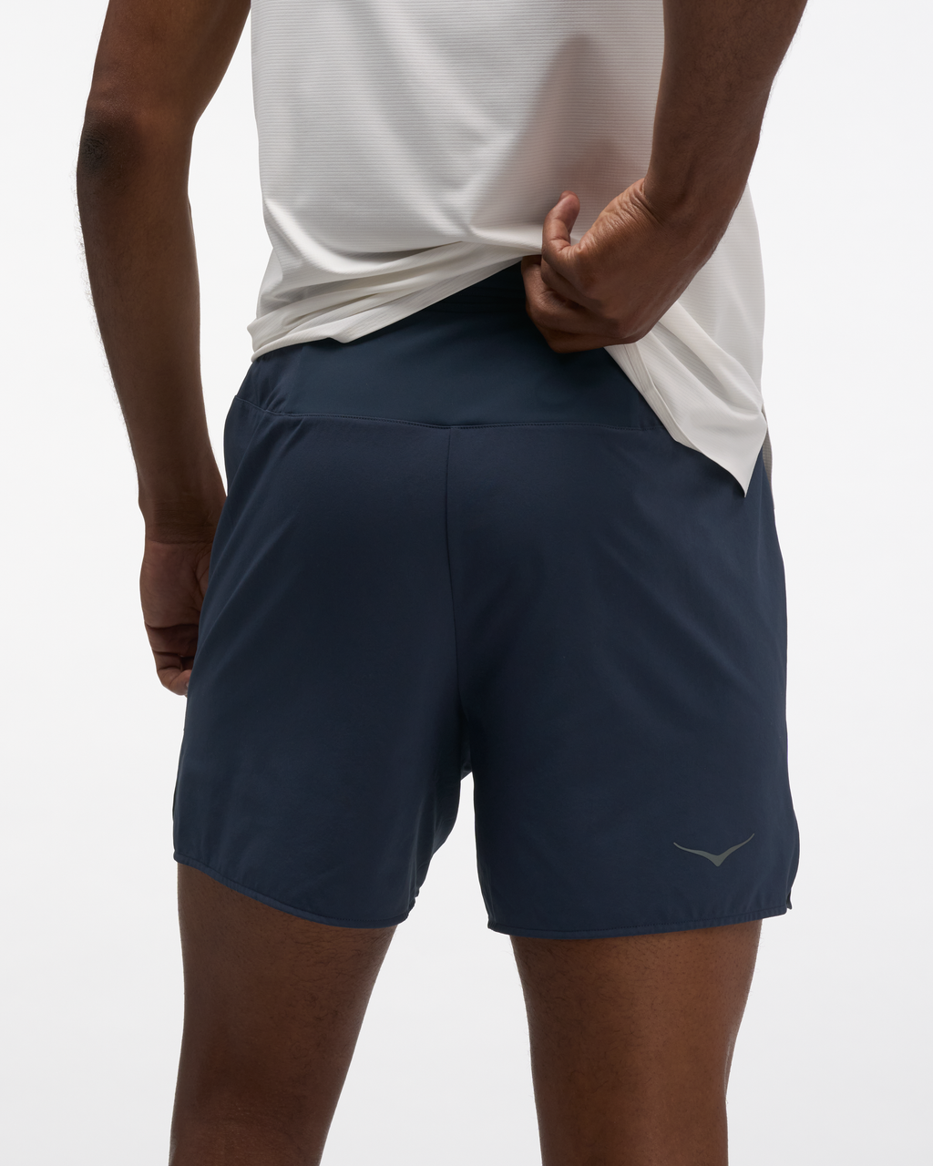 HOKA Glide Short 5'' Brief Hombre Varsity Navy — vista medial