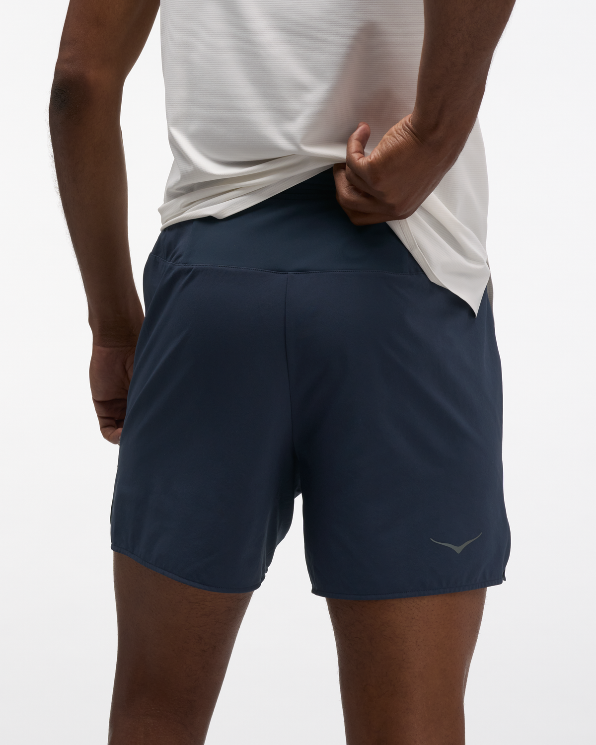 HOKA Glide Short 5'' Brief Hombre Varsity Navy — vista medial