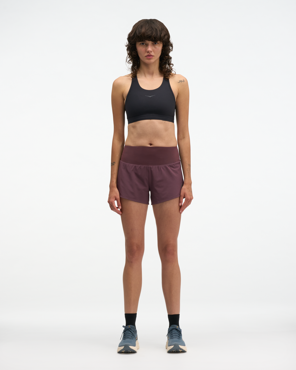 HOKA Glide Short Mr 3.5'' Brief Mujer Deep Mauve — vista frontal
