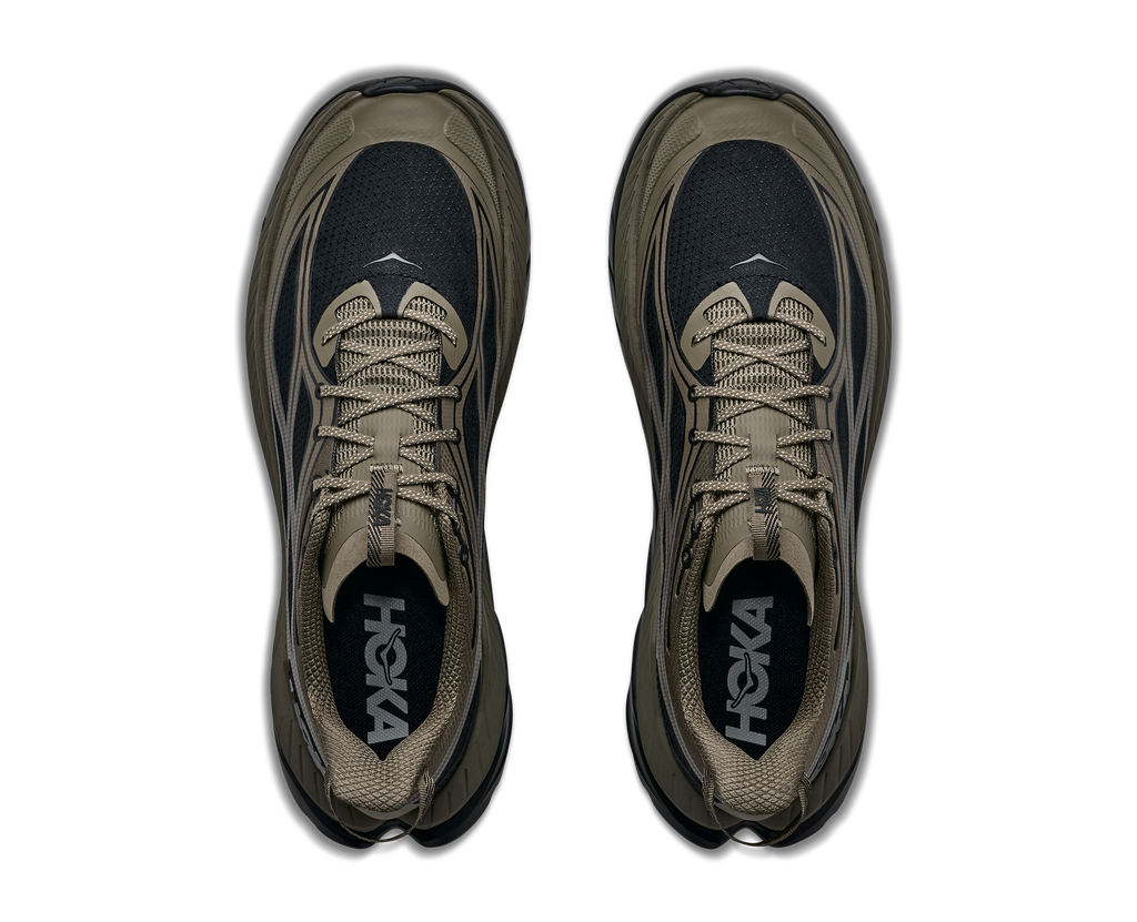 HOKA Mach Remastered Hombre Antique Olive / Black — vista medial