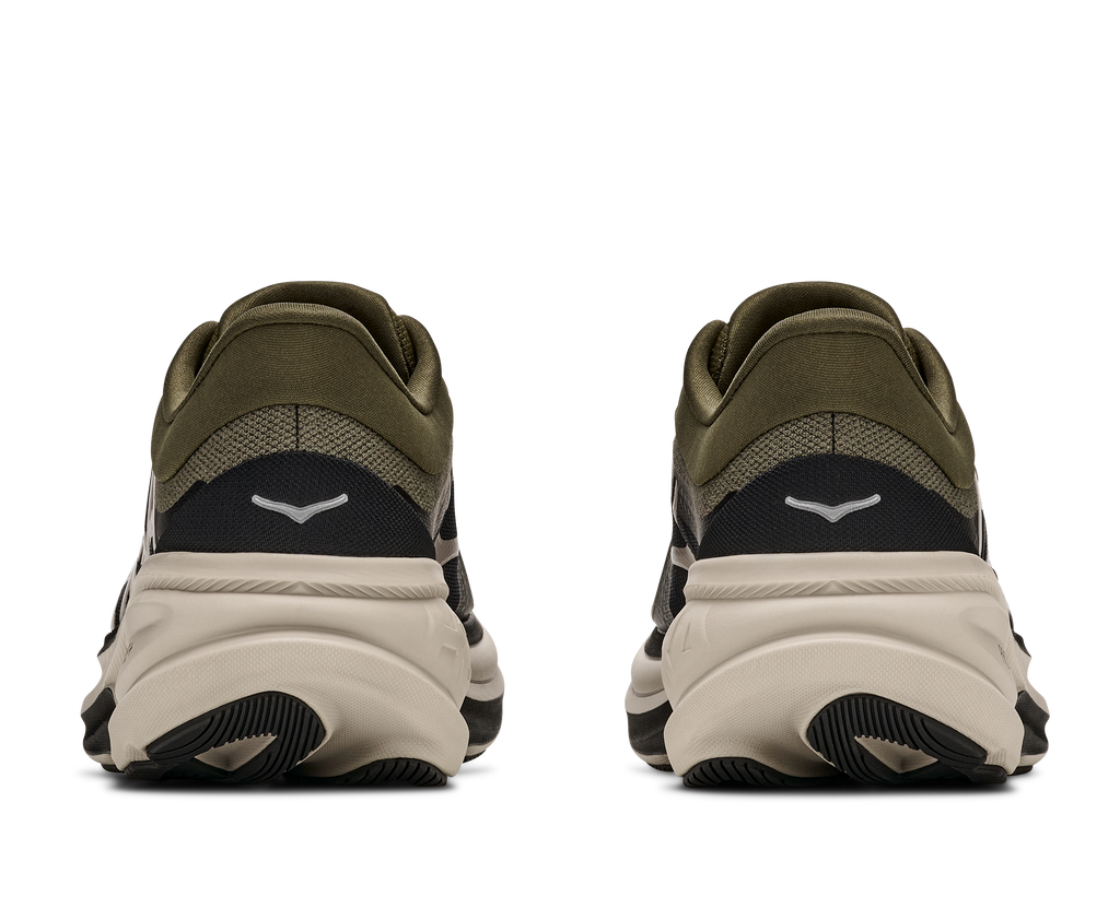 HOKA Clifton Pro Hombre Antique Olive / River Rock Grey — vista superior