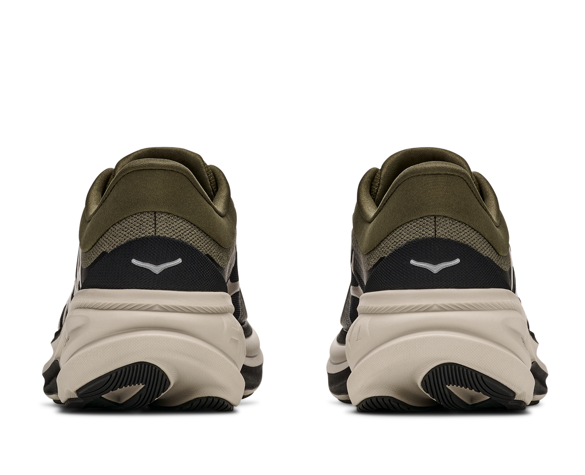 HOKA Clifton Pro Hombre Antique Olive / River Rock Grey — vista superior